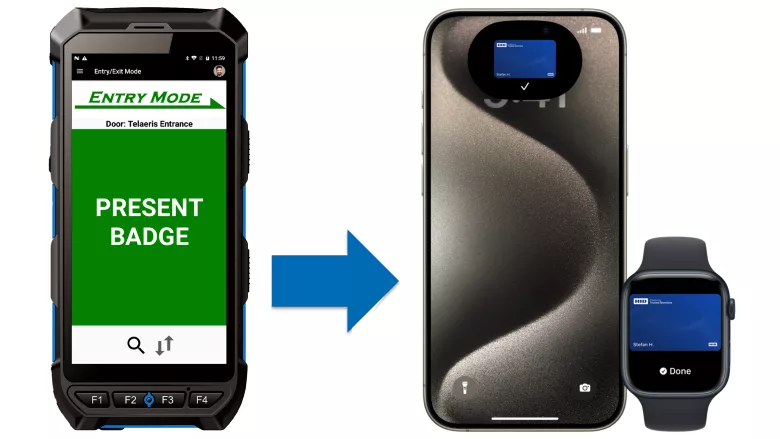 Image of Telaeris HID mobile credentials.