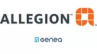 image of Allegion's logo and Genea's logo.