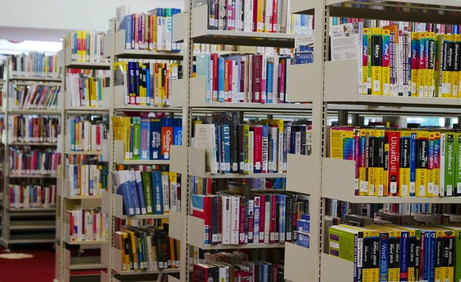 Book shelves at new library.jpg