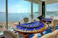 Image of a Starlit Casino table with a discrete IDIS camera.
