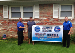 Mr. Jorand Moore was the 75,000th install for Power Home Technologies