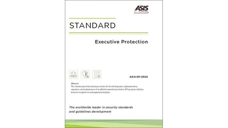 ASIS Executive Protection Standard Cover