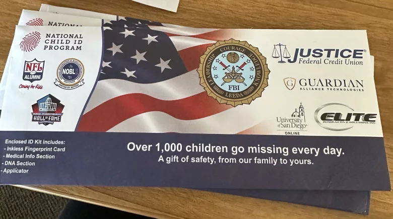 Image of a child ID kit.