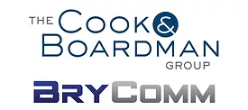 Image of the Cook and Boardman and BryComm logos.