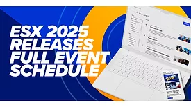 Image of the ESX 2025 schedule graphic.
