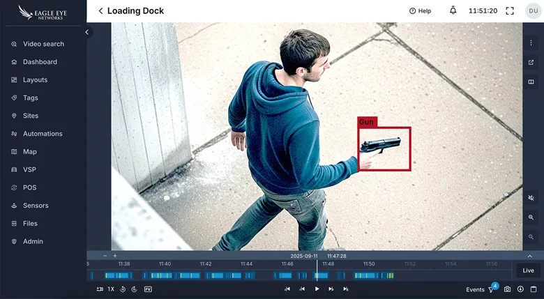 Eagle Eye Gun Detection Interface, Loading Dock