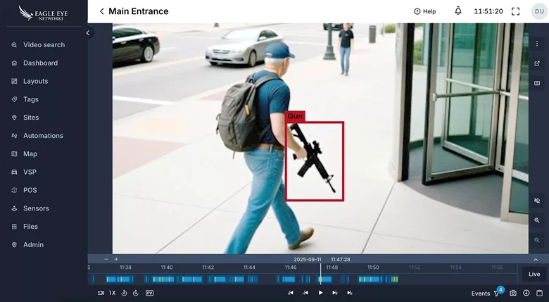 Eagle Eye Gun Detection Interface, Main Entrance
