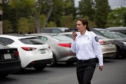 Image of a female SP patrol officer.
