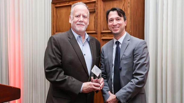John Steele Accepting SIA Industry Advocate Award