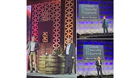 Martin Gren and Fredrik Nilsson of Axis Communications; and Dean Drako and Steve Van Till of Eagle Eye and Brivo