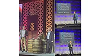 Martin Gren and Fredrik Nilsson of Axis Communications; and Dean Drako and Steve Van Till of Eagle Eye and Brivo