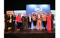 image of Per Mar accepting Business of the Year on stage