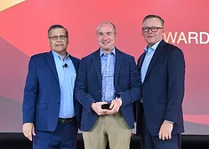 Image of Per Mar accepting Resideo's Premier Partner Award.