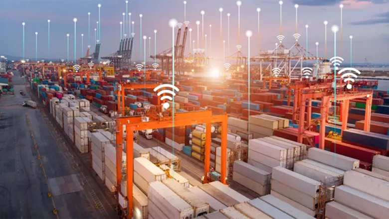 image of a port utilizing smart port technology