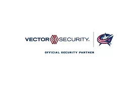 Image of the Vector Security & Columbus Blue Jackets' logos.