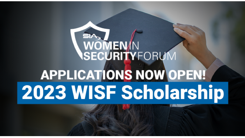 image of woman in cap and gown with WISF scholarship text overlay