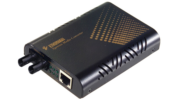 The EtherWAN EL100 provides a simple supervised LAN connection over a pair of existing fiber.optic links.