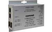 ComNet, a manufacturer of fiber optic transmission and networking equipment, introduced a four-port self-managed Ethernet switch, the CNGE2+2SMS. 