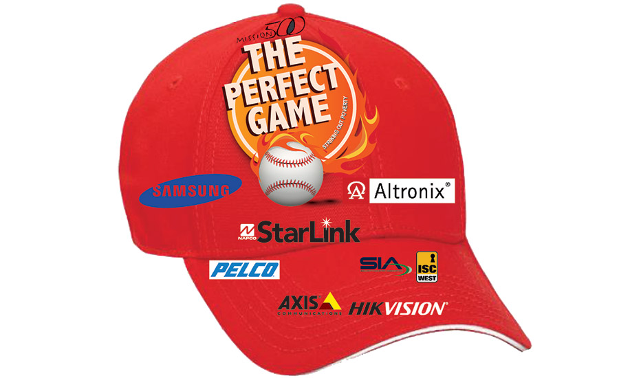 Baseball hat with security logos
